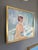 1960s Mid-Century Modern 'Bath Time' Figurative Portrait Oil Painting, Framed For Sale - Image 5 of 11