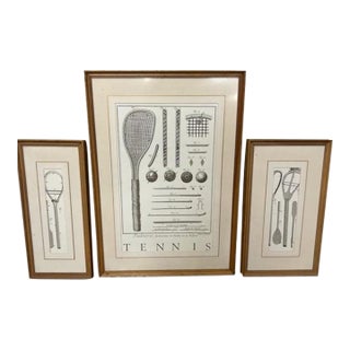 Will & Grace Screen-Used French Tennis Triptych Sporting Prints For Sale