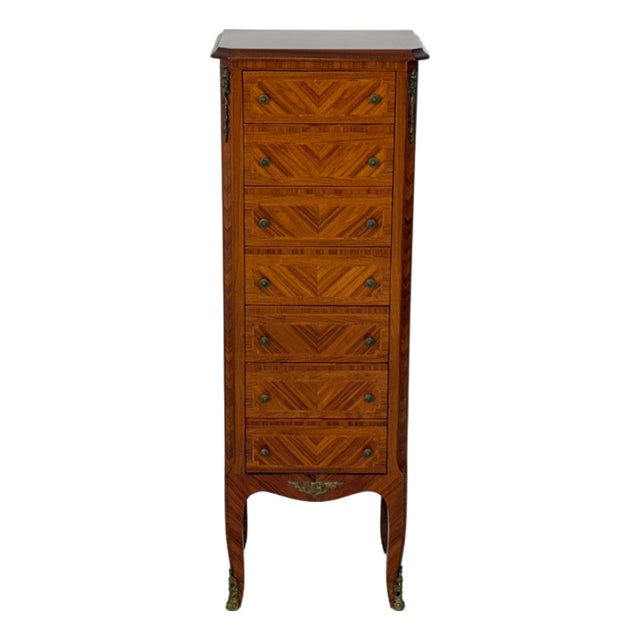 Baroque Style Chest of 7 Drawers For Sale