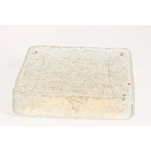 Large Murano Ice Glass Flushmount from Kaiser, Germany, 1970s For Sale - Image 6 of 15