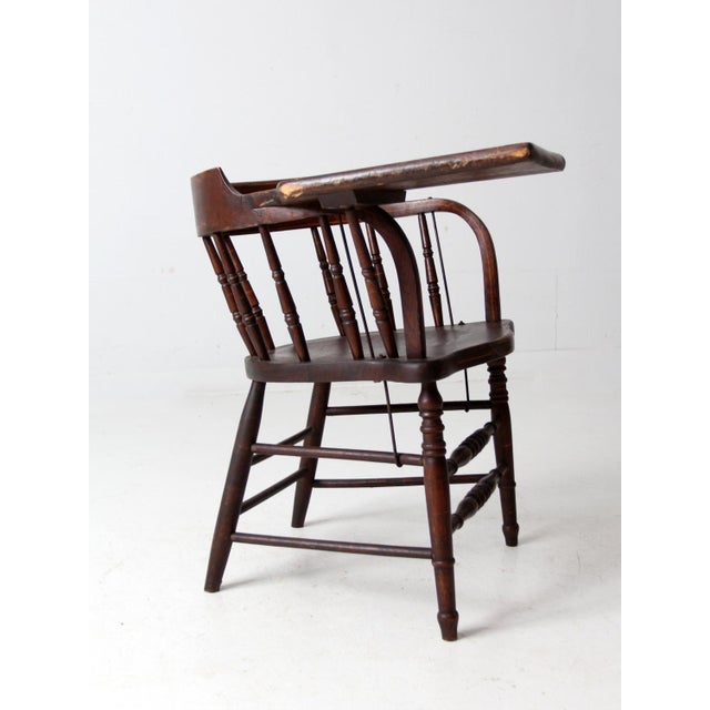 Antique Crocker Chair Company Windsor Writing Arm Chair For Sale - Image 14 of 15