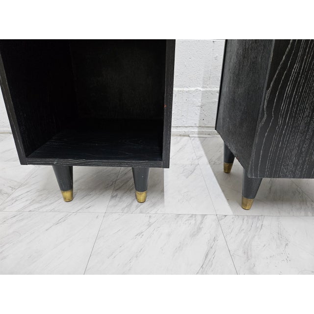 1940s Cerrused Night Stands - a Pair For Sale - Image 10 of 12