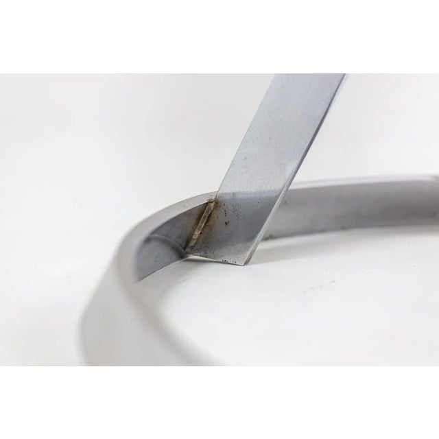 1970s Round Table in Chromed Metal and Smoked Glass by Boris Tabacoff, 1970s For Sale - Image 5 of 10