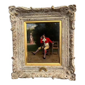 19th Century French Figures in a Park Charles Leon-Herrmann