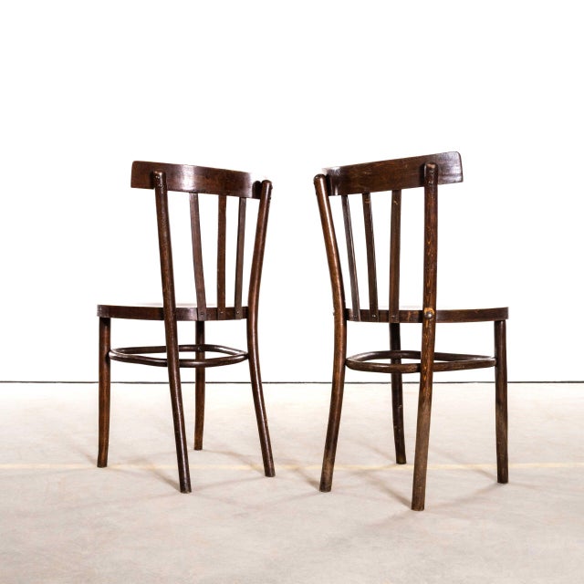Vintage Crescent Back Dining Chairs by Ton, 1970s, Set of 2 For Sale - Image 3 of 9