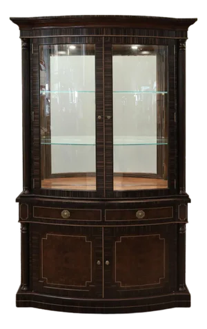 Theodore Alexander China Cabinet,Normand China Cabinet in Dark Walnut