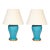 Mid-Century Modern Deep Turquoise Pottery Table Lamps by Daniel Barney - Pair For Sale