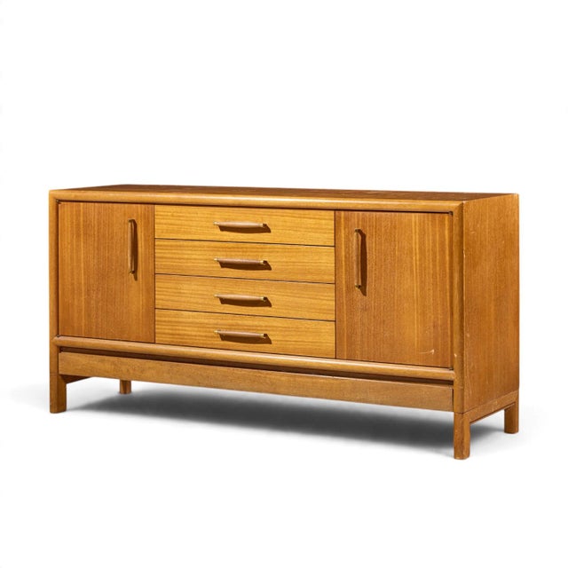 Mid-Century Modern John Keal for Brown Saltman Mid Century Bleached Mahogany Credenza For Sale - Image 3 of 10