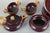 Marcel giraud, vallauris, france tea service for 5 persons, 1960/70s. Tea set in glazed ceramic with a deep burgundy color...