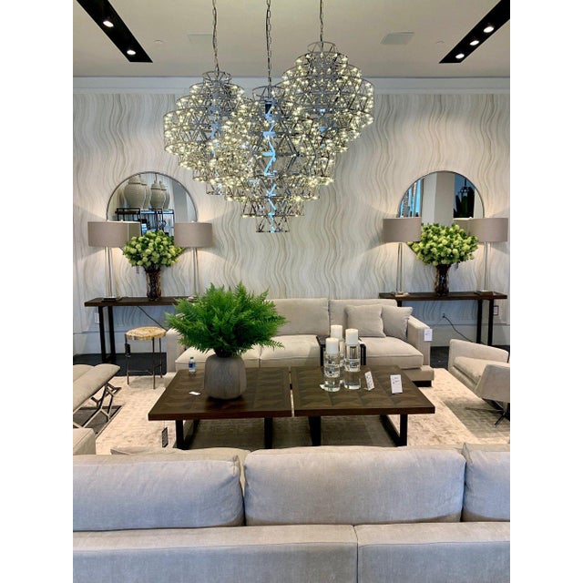 Metal Geometric Chandelier Eichholtz Clinton Chairish