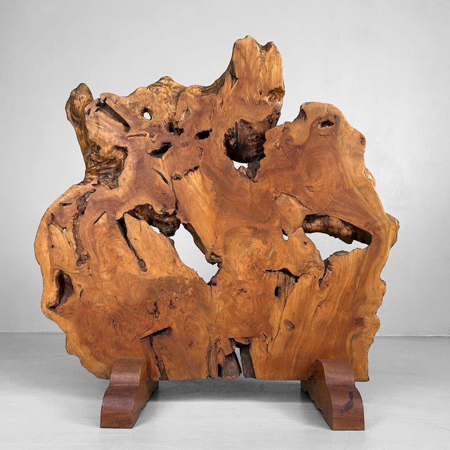 Japanese Keyaki Zelkova Root Wood Decoration, 1900s For Sale - Image 15 of 15