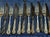 Mappin and Webb Russell pattern silver-plated knife and fork set of 12 - Knives L=24cm, Forks L=20.5cm This piece has an...