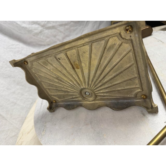Mid-Century Modern Maison Jansen Style Brass Duck-Head Fireplace Tools & Stand - 5 Pieces For Sale - Image 11 of 12