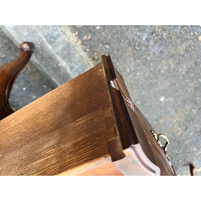 Wood Vintage Louis XV Style Fruitwood Inlaid Nightstand by Weiman Furniture. For Sale - Image 7 of 10