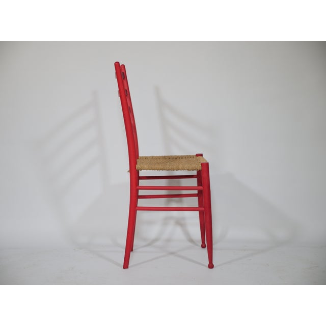 Wood Mid-Century Wicker Chairs & Table, 1970s, Set of 5 For Sale - Image 7 of 18