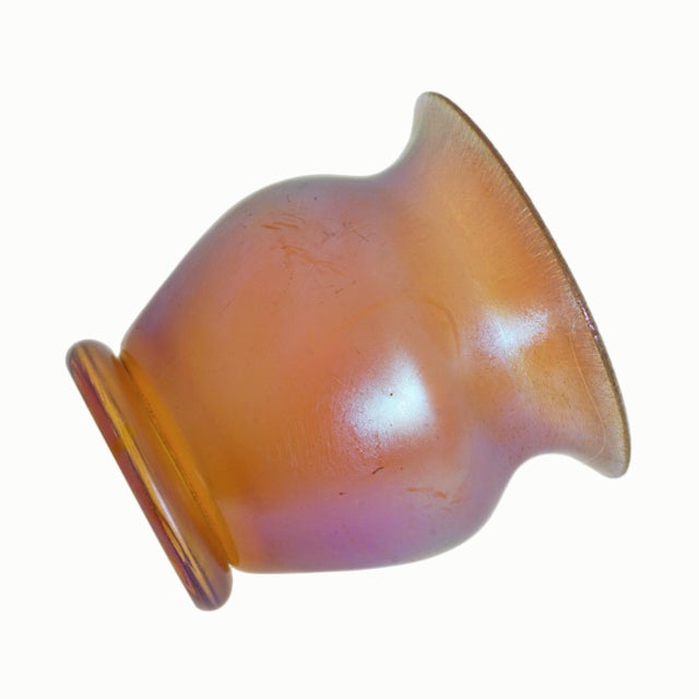 Glass WMF Art Deco Period Iridescent Gold Art Glass Vase Myra Ikora Circa 1926-1936 Germany For Sale - Image 7 of 9