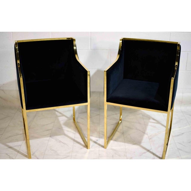 Contemporary Worlds Away Anabelle Chair in Velvet - A Pair For Sale - Image 4 of 10