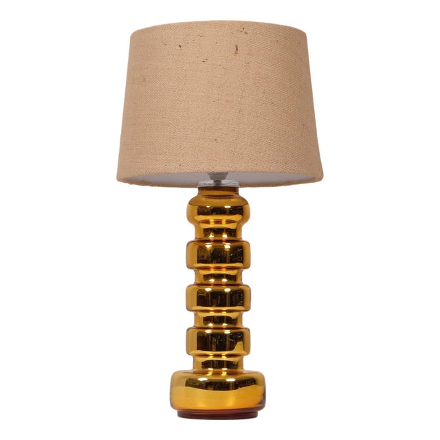 Swedish Glass Table Lamp, 1960s For Sale