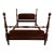 Vintage Full Size Duncan Phyfe Style Mahogany Bed For Sale