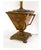 An antique Bradley & Hubbard Arts & Craft style brass and copper table lamp in the form of an inverted pyramid (a square...