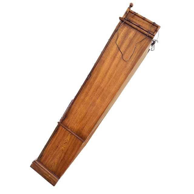 1970s Vintage Coastal Faux Bamboo China Display Curio Cabinet Rattan Wood Glass For Sale - Image 5 of 16