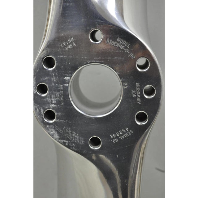 Early 21st Century Sensenich Fixed Pitch Polished Aluminum 76" Propeller Blade "Not Airworthy" (A) For Sale - Image 5 of 18