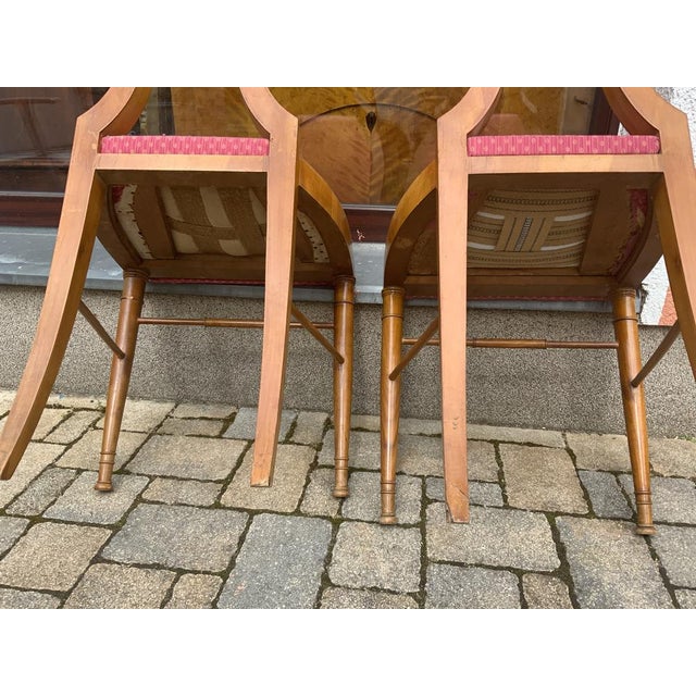 Wood Set of Danhauser Vienna Chairs in Maple, 1840 For Sale - Image 7 of 12