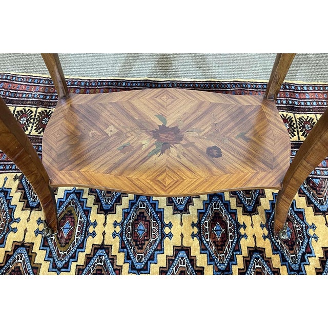 Louis XV Style Side Table in Rosewood and Beech, 1970s For Sale - Image 12 of 14