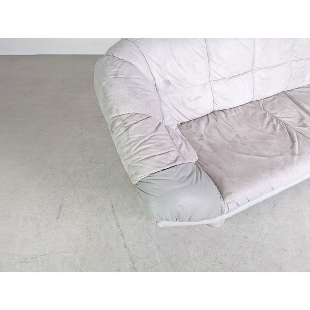 Animal Skin Vintage 3-Seater Sofa in Leather by Dupe Burkhardt Vogtherr For Sale - Image 7 of 11