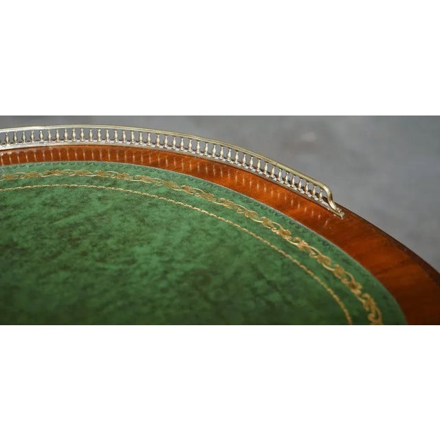 Regency Military Campaign Kidney Desk with Brass Gallery Rail from Gillows of Lancaster For Sale - Image 6 of 18