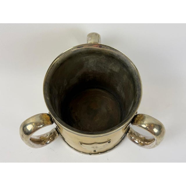Victorian Sheffield Silver Plate and Oak Three Handle Trophy Cup, 1890s For Sale - Image 9 of 13
