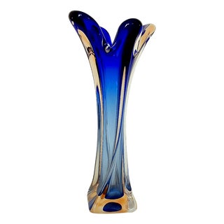 Mid-Century Murano Submerged Vase, Italy, 1970s For Sale