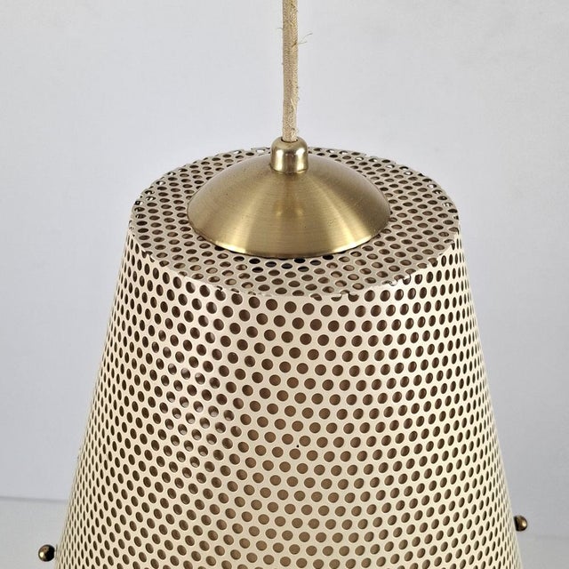 Pendant Lamp in Brass and Perforated Sheet Metal from Erco, 1960s For Sale - Image 11 of 18
