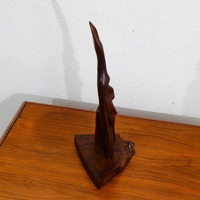 Unique abstract artisan Duck sculpture in solid rosewood. Sculpted from a solid piece of rosewood in the 1960s-1970s....