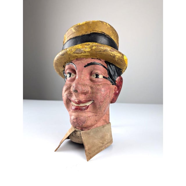 Dean Martin Wooden Advertising Head, 1950s For Sale - Image 4 of 9
