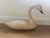 Late 20th Century Large Folk Art Antique Painted Wooden Swan Decoy For Sale - Image 5 of 6