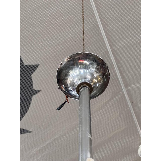 Metal Chandelier attributed to Gaetano Sciolari for Sciolari For Sale - Image 7 of 10