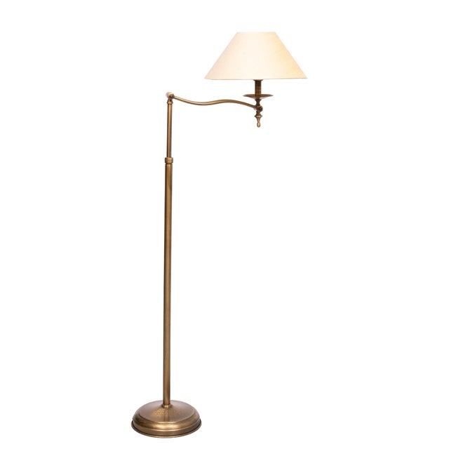 Brass Adjustable Floor Lamp, Germany, 1970s For Sale - Image 4 of 13