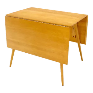 Paul McCobb Solid Birch Drop Leaf Dining Table Planer Group Tapered Legs