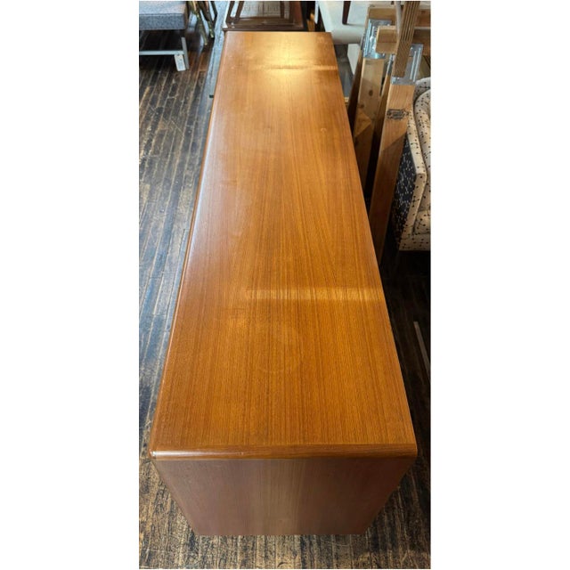 Wood Mid 20th Century Danish Modern Teak Credenza by Dyrlund With Tambour Doors For Sale - Image 7 of 17