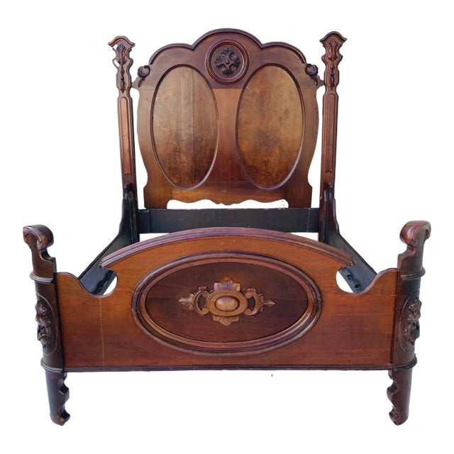 Antique Carved Bed For Sale