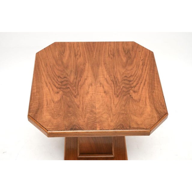 1930s Art Deco Figured Walnut Side Table, 1930s For Sale - Image 5 of 7