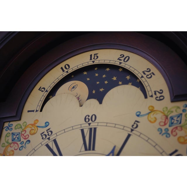 Colonial Simon Willard Federal Inlaid Mahogany Grandfather Clock For Sale - Image 13 of 18