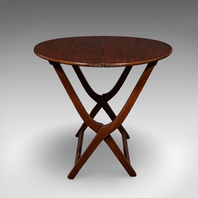 Late 19th Century Antique Garden Party Serving Table, English, Folding, Lounge, Veranda, Victorian For Sale - Image 5 of 10