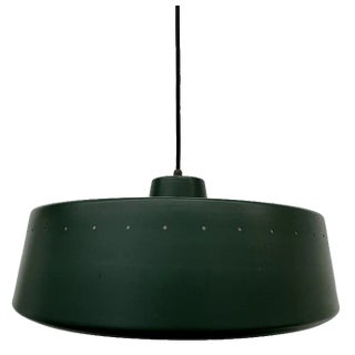 Mid-Century Green Hanging Lamp, 1970s For Sale