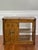Vintage 1970s Hollywood Regency expandable burl wood server with chrome bar detail. It features a dual lift open top with...