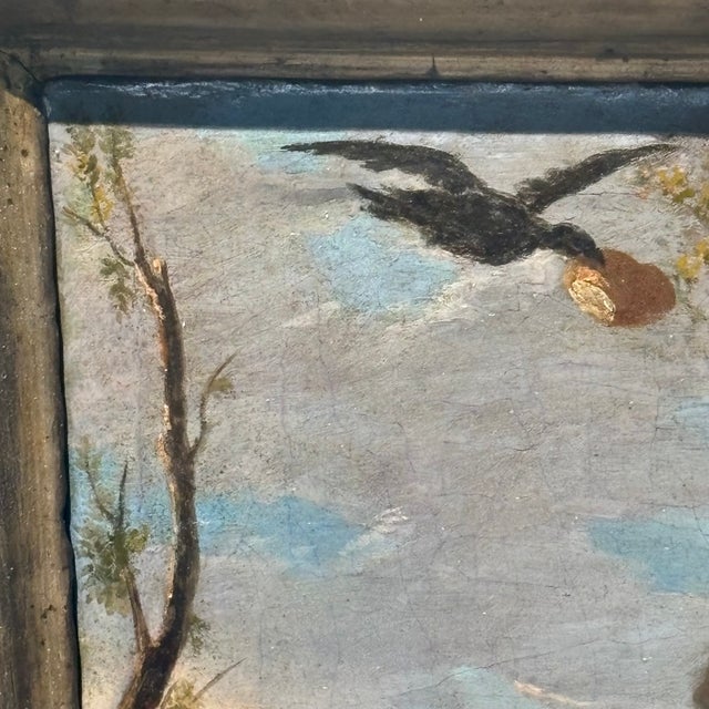 Neapolitan School Artist, Saint Elias, The Miracle of the Crows, 1600, Oil on Canvas For Sale - Image 4 of 18