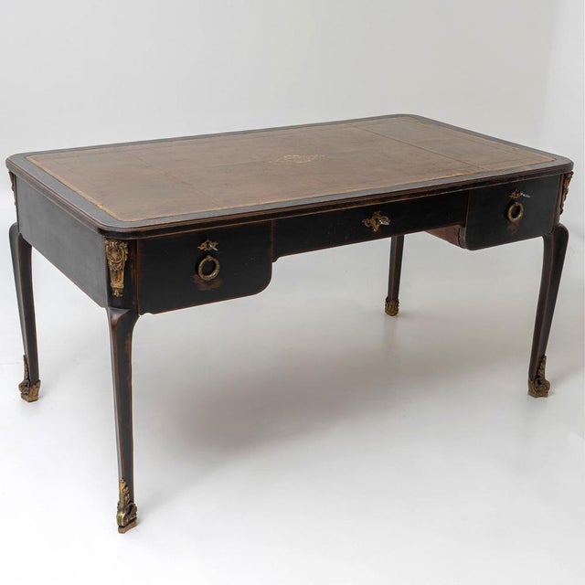 Black-Patinated Baroque Style Desk, 1900s For Sale - Image 6 of 6