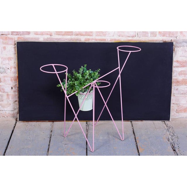 Mid-Century Czech Flower Stand in Painted Metal, 1950s For Sale - Image 3 of 8