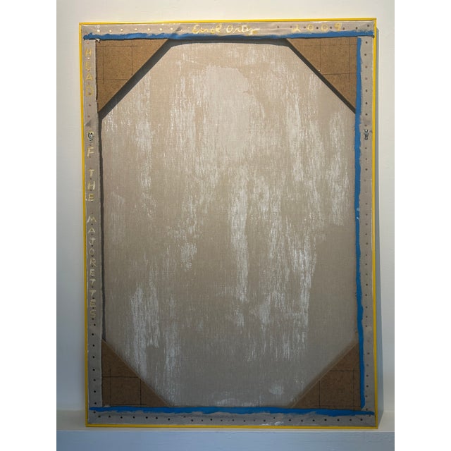 Textile Large Scale Oil Painting on Canvas by Chicago Imagist Errol Ortiz, Framed For Sale - Image 7 of 8